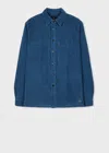 Ps By Paul Smith Mid-blue Organic-cotton Corduroy Overshirt In Blue
