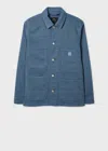 Ps By Paul Smith Mid Blue Stretch Cotton-twill Chore Jacket In Blue