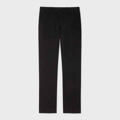 Ps By Paul Smith Mid-fit Black Stretch Sateen Chinos