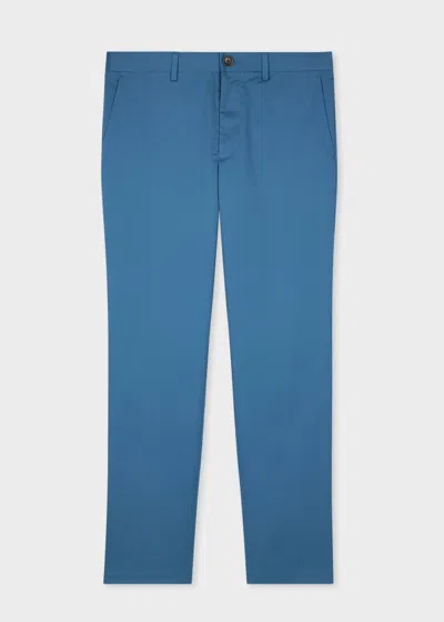 Ps By Paul Smith Mid-fit Blue Stretch-cotton Chinos