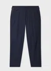 Ps By Paul Smith Mid-fit Navy Cotton-blend 'embroidered Stripe' Chinos Blue In Blue