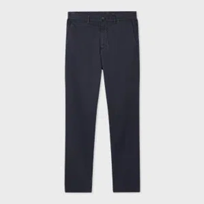 Ps By Paul Smith Mid-fit Navy Garment-dyed 'broad Stripe Zebra' Chinos Blue