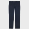 Ps By Paul Smith Mid-fit Navy Stretch Organic-cotton Chinos Blue In Blue