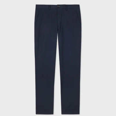 Ps By Paul Smith Mid-fit Navy Stretch Organic-cotton Chinos Blue
