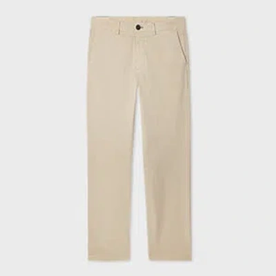 Ps By Paul Smith Mid-fit Tan Garment-dyed 'broad Stripe Zebra' Chinos Brown