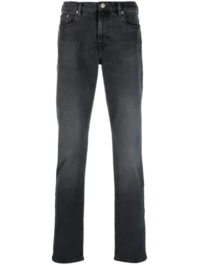 Ps By Paul Smith Mid-rise Straight-leg Jeans In Black