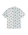 Ps By Paul Smith Mix Up Print Regular Fit Short Sleeve Shirt In Blue