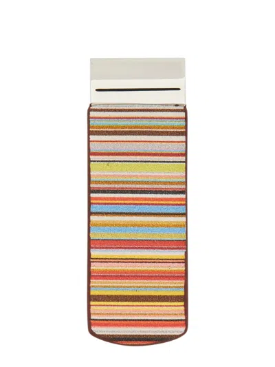 Ps By Paul Smith Money Clip With Logo Bag In Multi Coloured