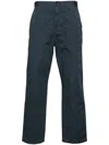 Ps By Paul Smith Monogram-jacquard Straight Trousers In Blue