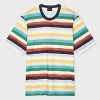 Ps By Paul Smith Multi Stripe Organic Cotton T-shirt Multicolour In Multicolour