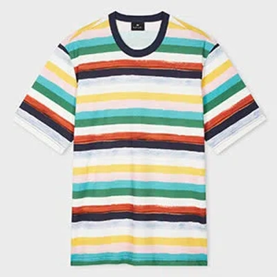 Ps By Paul Smith Multi Stripe Organic Cotton T-shirt Multicolour