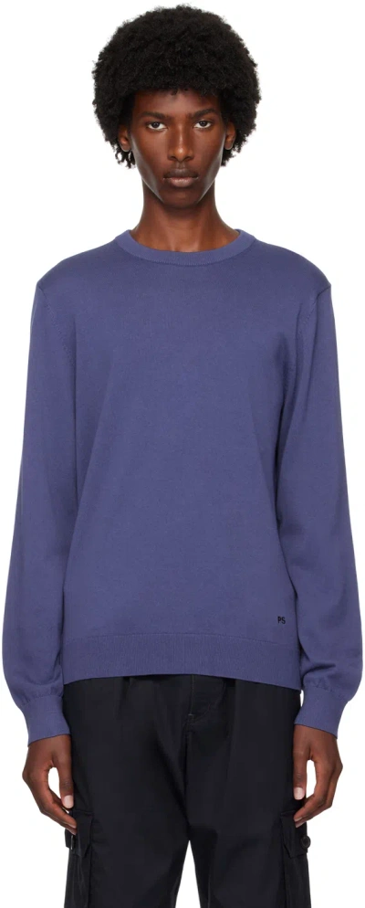 Ps By Paul Smith Multicolor Striped Crewneck In 46a Blues