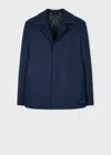Ps By Paul Smith Navy And Black Houndstooth Wool-blend Jacket Blue In Blue