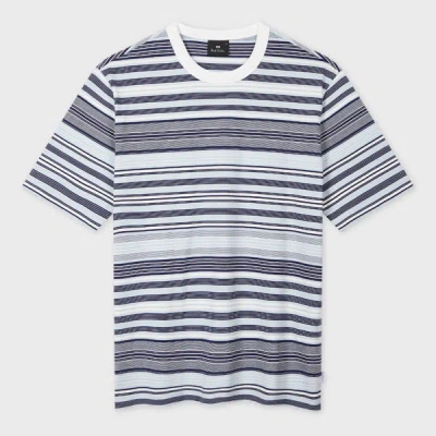 Ps By Paul Smith Navy And White Stripe Organic-cotton T-shirt