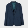 Ps By Paul Smith Dark Navy Wool And Cotton-blend Blazer Blue In Blue