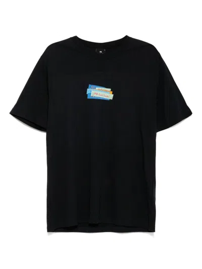 PS BY PAUL SMITH NAVY BLUE COTTON T-SHIRT