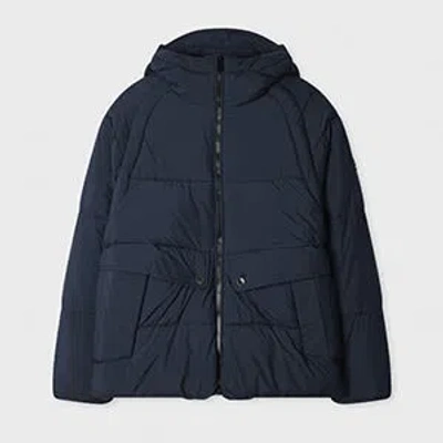 Ps By Paul Smith Navy Blue Down Hooded Puffer Jacket