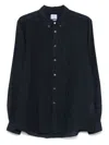 Ps By Paul Smith Navy Blue Linen Shirt In Blue