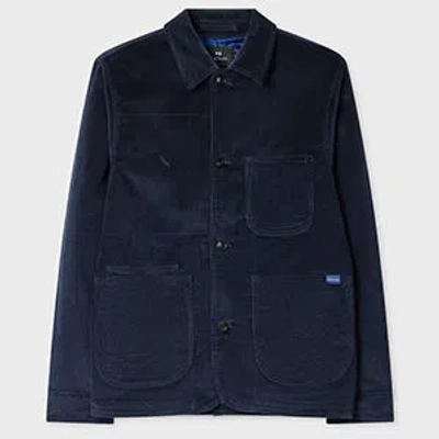Ps By Paul Smith Navy Blue Organic Cotton Work Jacket