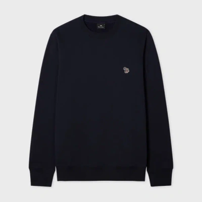 Ps By Paul Smith Navy Blue Zebra Logo Cotton Sweatshirt