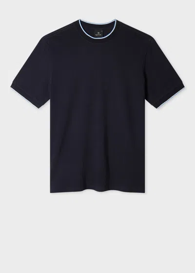 Ps By Paul Smith Navy Cotton Jacquard T-shirt Blue