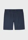 Ps By Paul Smith Navy Cotton-sateen Cargo Shorts Blue In Blue