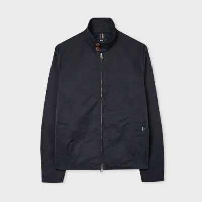 PS BY PAUL SMITH NAVY COTTON-NYLON HARRINGTON JACKET BLUE