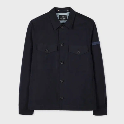 Ps By Paul Smith Navy Cotton-nylon Overshirt Blue