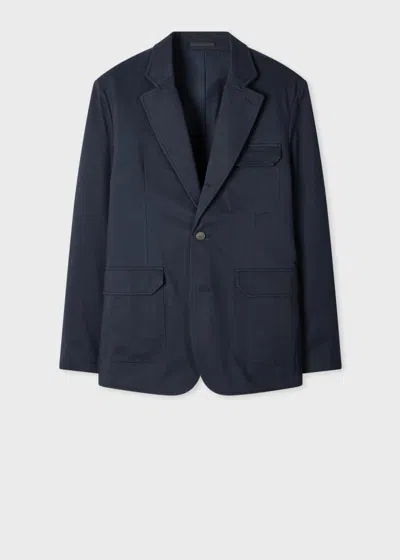 Ps By Paul Smith Navy Cotton-twill Utility Blazer Blue