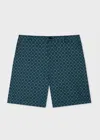 Ps By Paul Smith Navy Cross-stitch Textured Jacquard Shorts Blue In Blue