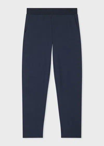 Ps By Paul Smith Navy Double Face Cotton-blend Sweatpants Blue