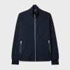 Ps By Paul Smith Navy Double Face Cotton-blend Track Top Blue