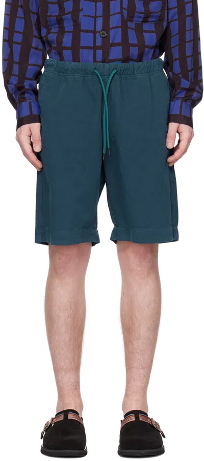 Ps By Paul Smith Corduroy Deck Shorts In 46 Blues