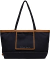 PS BY PAUL SMITH NAVY EMBROIDERED TOTE