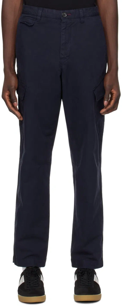 Ps By Paul Smith Navy Flap Pocket Cargo Pants In 49 Blues
