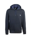 PS BY PAUL SMITH NAVY HOODED SWEATSHIRT WITH LOGO PATCH