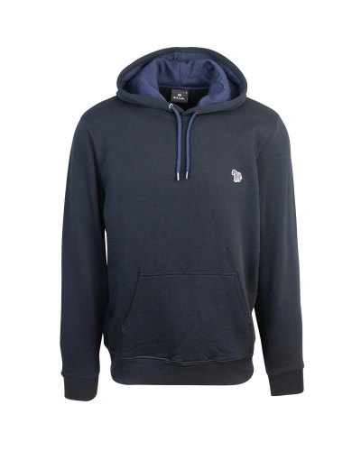 Ps By Paul Smith Navy Hooded Sweatshirt With Logo Patch In 79black