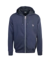 PS BY PAUL SMITH NAVY HOODED SWEATSHIRT WITH ZIP