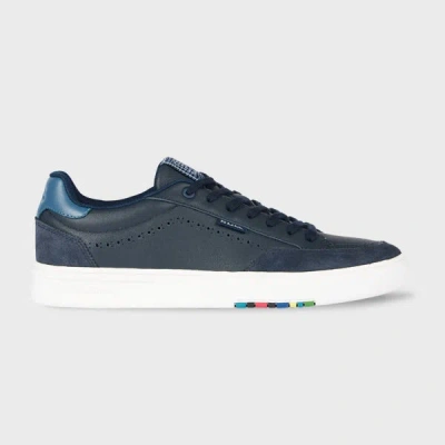Ps By Paul Smith Navy Leather 'hillstar' Trainers Blue