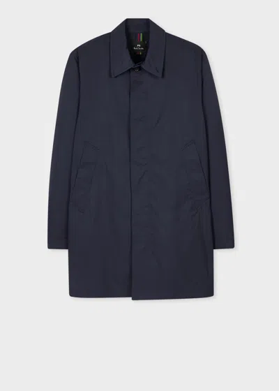 Ps By Paul Smith Navy Lightweight Nylon Mac Blue