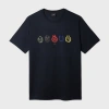 Ps By Paul Smith Navy 'lucky Charm' Print T-shirt Blue In Black