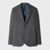 Ps By Paul Smith Navy Melange Wool-blend Buggy-lined Blazer Blue In Blue