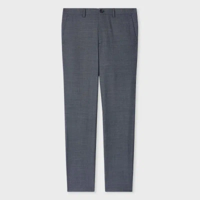 Ps By Paul Smith Navy Mid-fit Woven Wool-blend Chinos Blue
