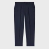 Ps By Paul Smith Navy Modal-cotton Elasticated Waist Trousers Blue In Blue