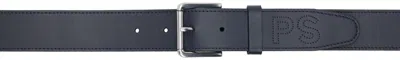 Ps By Paul Smith Navy Perforated Belt In Blue