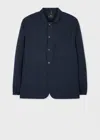Ps By Paul Smith Navy Stretch-cotton Seersucker Jacket Blue In Blue