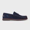 Ps By Paul Smith Navy Suede 'tristain' Loafers Blue In Blue
