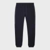 Ps By Paul Smith Navy Sweatpants With Embroidered Stripe Trim Blue