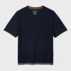 Ps By Paul Smith Navy Washable Merino Wool T-shirt Blue