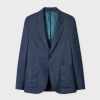 Ps By Paul Smith Dark Navy Wool And Cotton-blend Blazer Blue In Blue